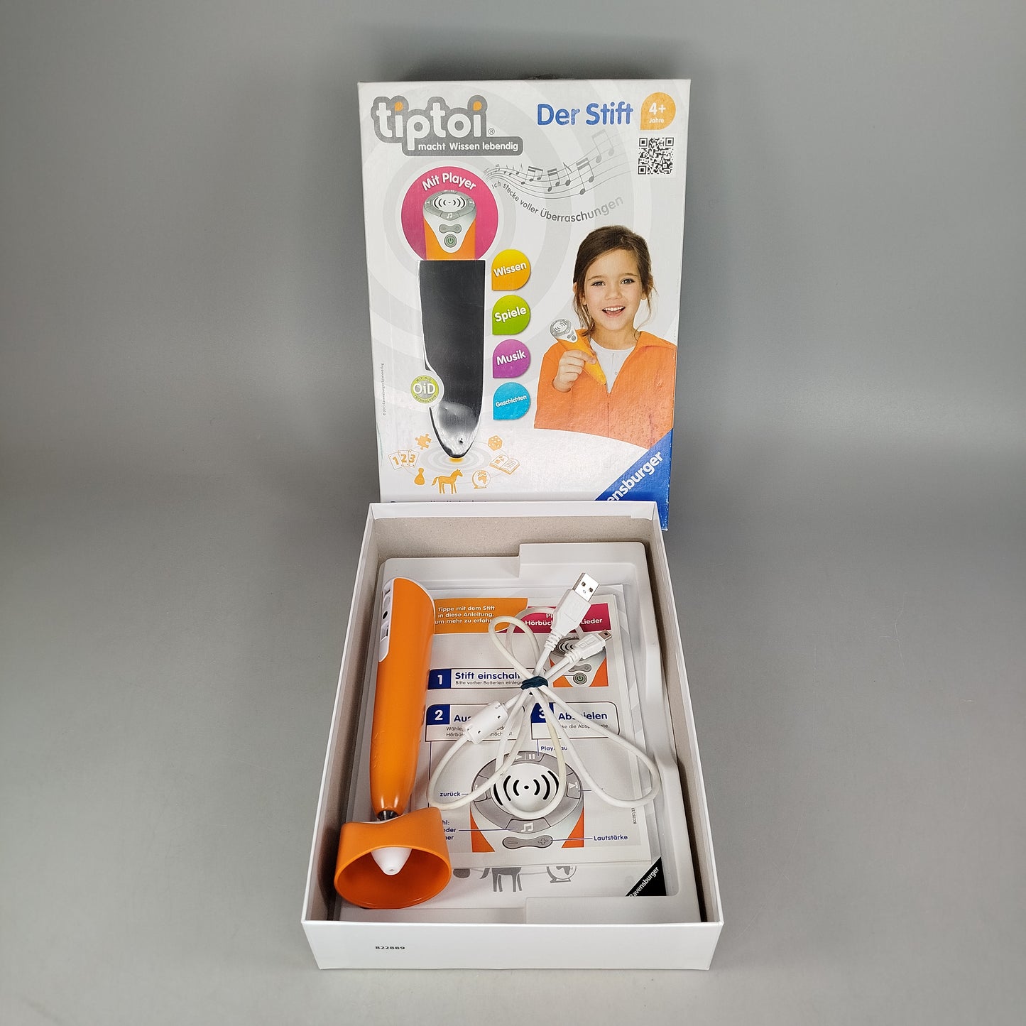 Ravensburger tiptoi Der Stift 00 801 1 Lernstift mit Zubehör