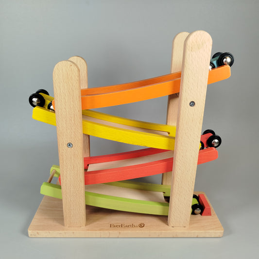 EverEarth Holzrampe mit 4 Autos, Set von 4, sehr gut
