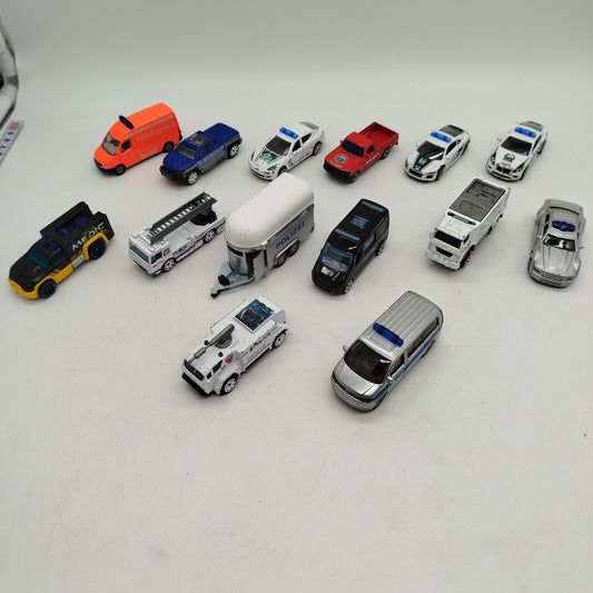 Hot Wheels Bundle Polizei Feuerwehr Rettung Set von 14 Einsatzfahrzeuge