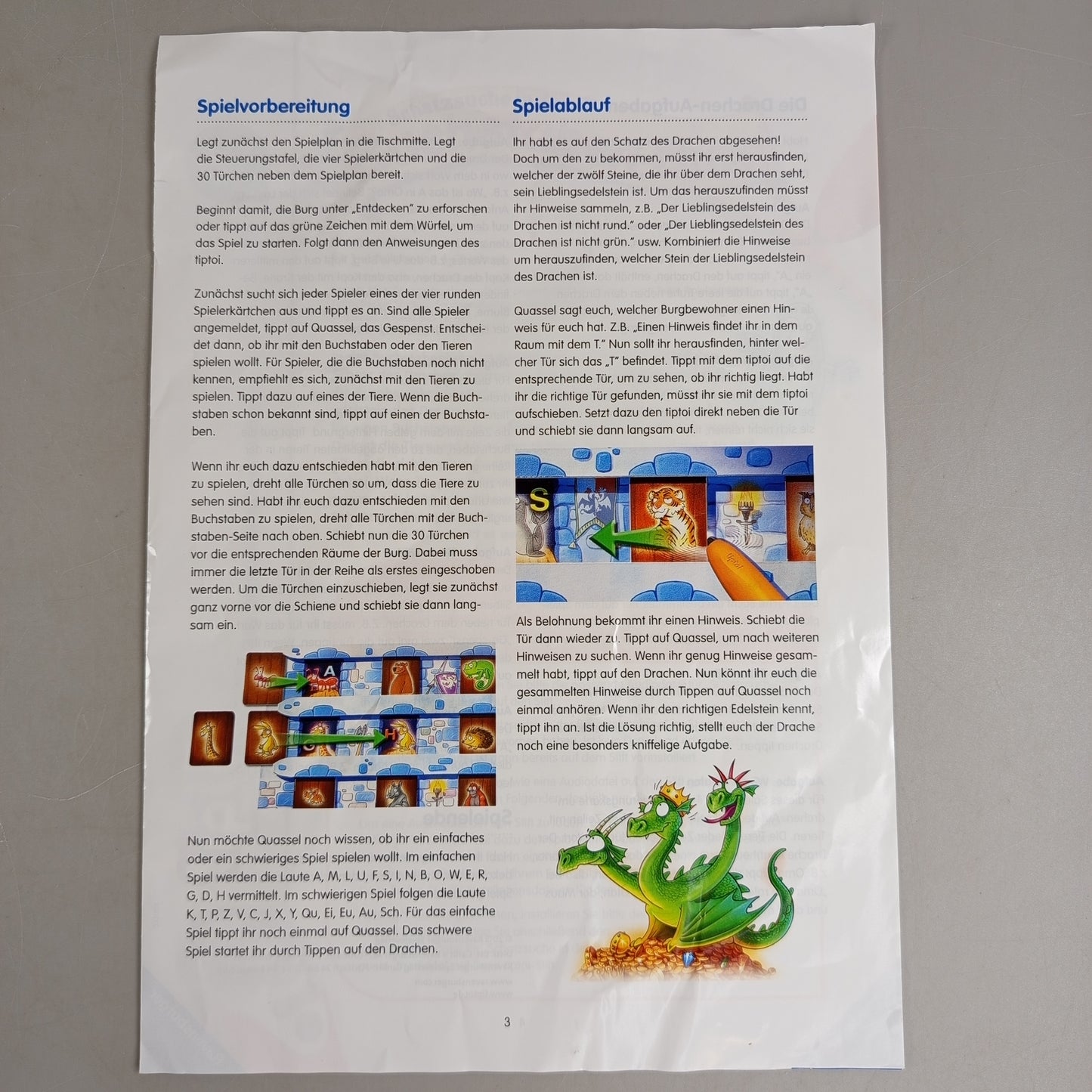 Ravensburger tiptoi Lernspiel – Schatzsuche in der Buchstaben-Burg, OVP