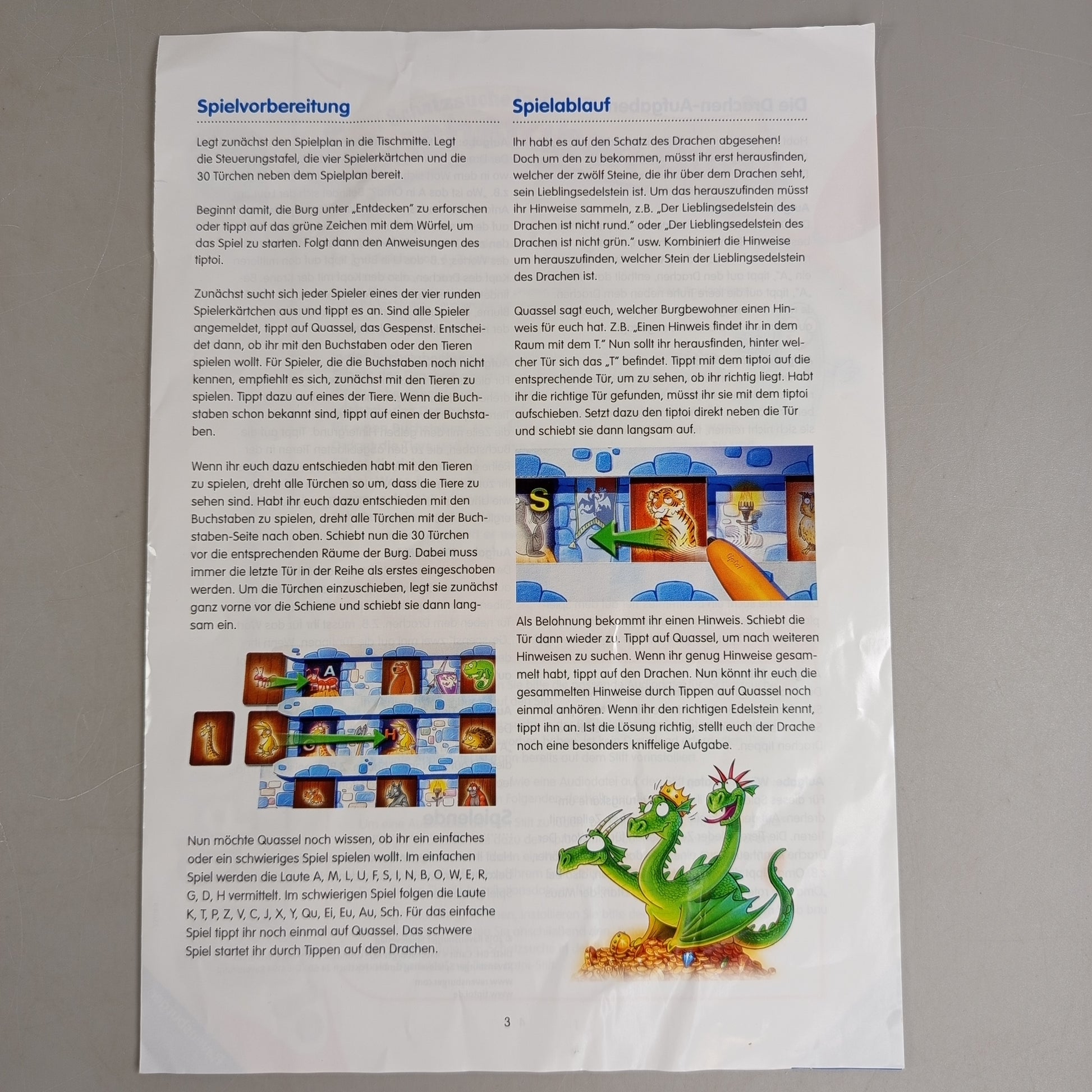 Ravensburger tiptoi Lernspiel – Schatzsuche in der Buchstaben-Burg, OVP