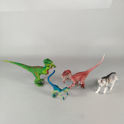 Schleich Dinosaurier & Wolf Figuren Set von 4, wie neu