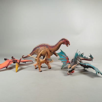 Schleich Dinosaurier & Drache Set von 4 Figuren, sehr gut