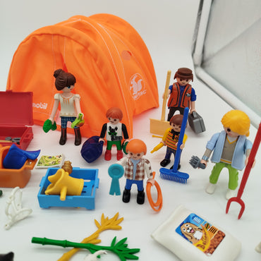 Playmobil Camping & Bauernhof Set mit Figuren & Tieren