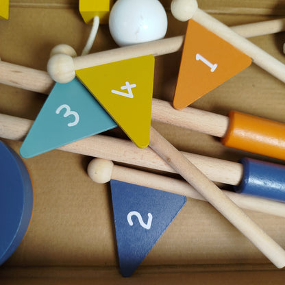 Vertbaudet Mini-Golf-Set für Kinder, Holzspielzeug, ab 3 Jahren