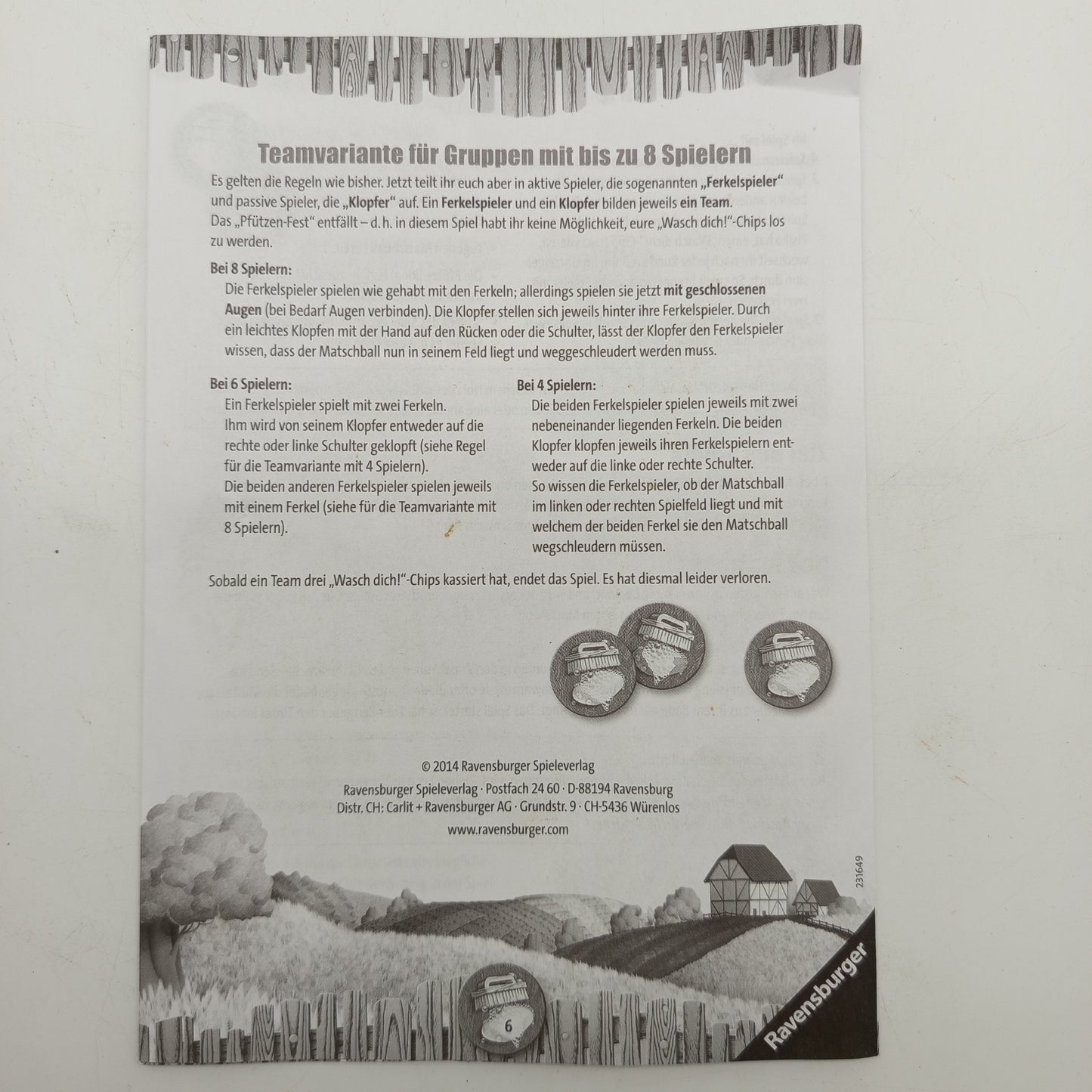 Ravensburger Brettspiel – Sau-Bande! Reaktionsspiel ab 4 Jahren, OVP