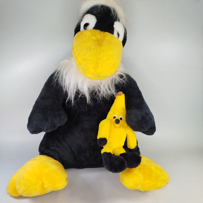  Stofftier Rabe mit Banane