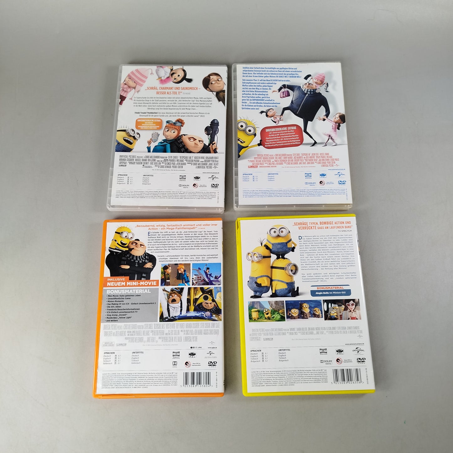 Universal Bundle Einfach unverbesserlich & Minions 4x DVDs