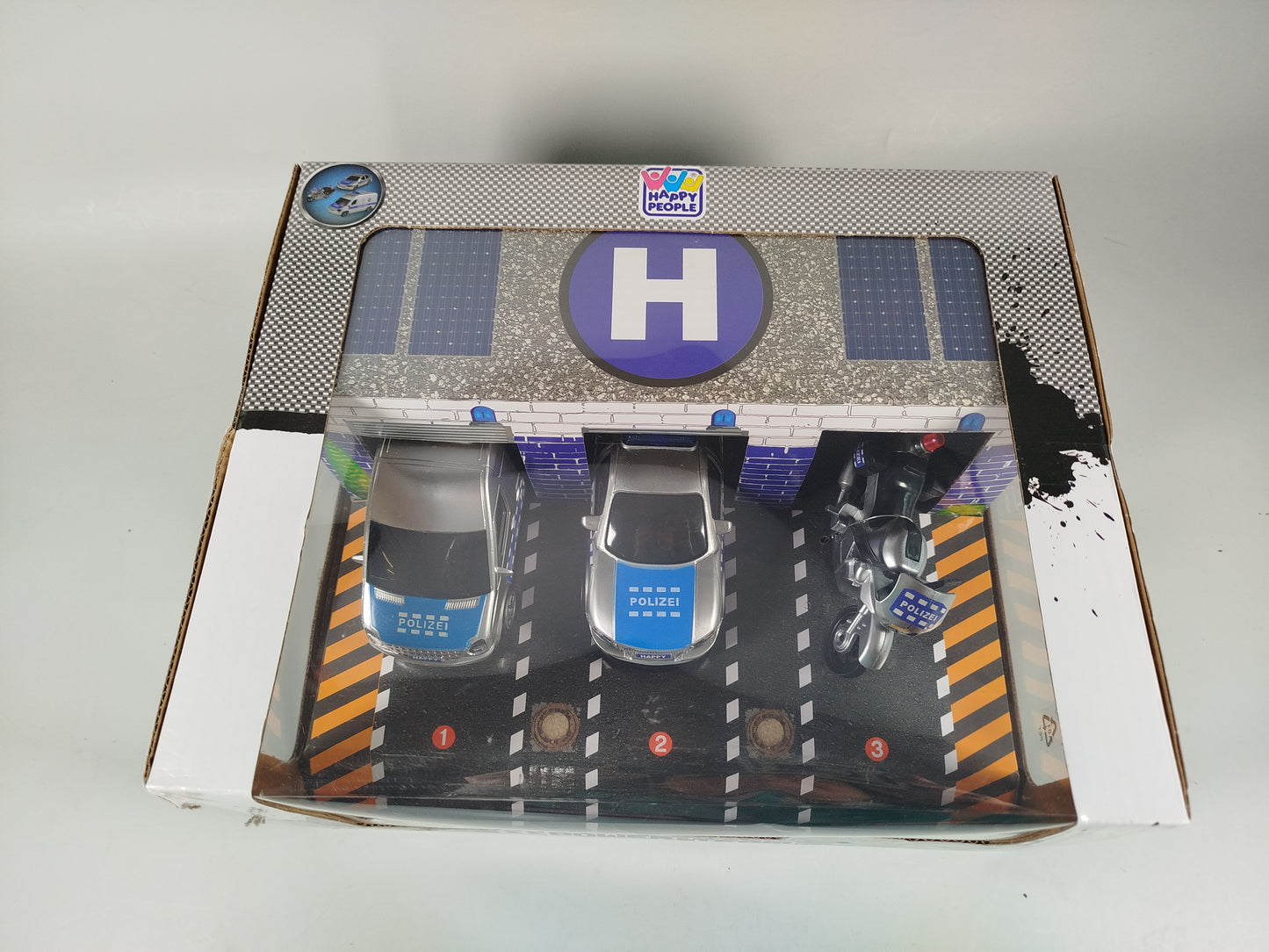 Happy People Power Team Spielset – Gabelstapler & Polizeistation