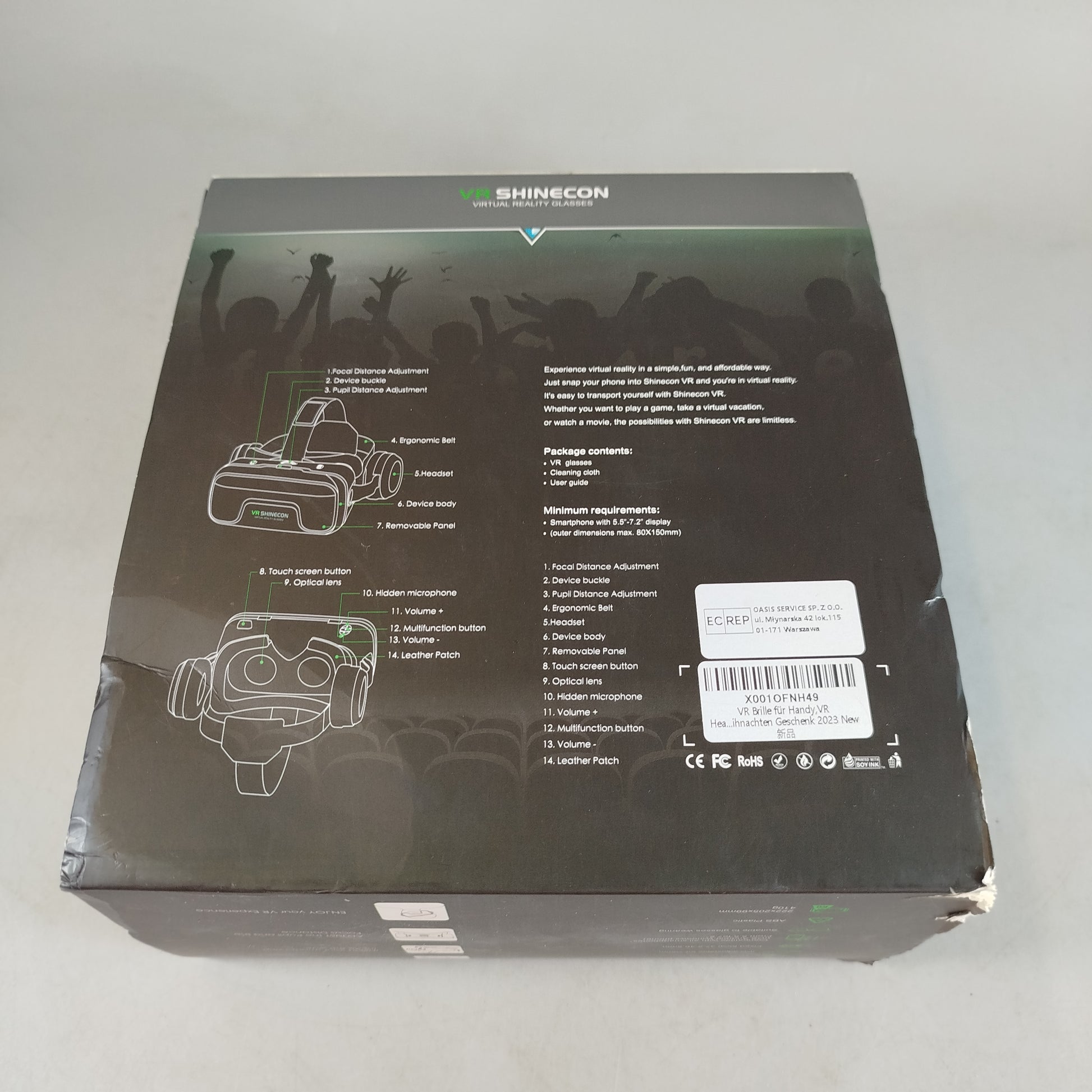 VR Shinecon VR Headset 3D Brille, neu, ab 10 11 12 Jahre | ✅ geprüft 