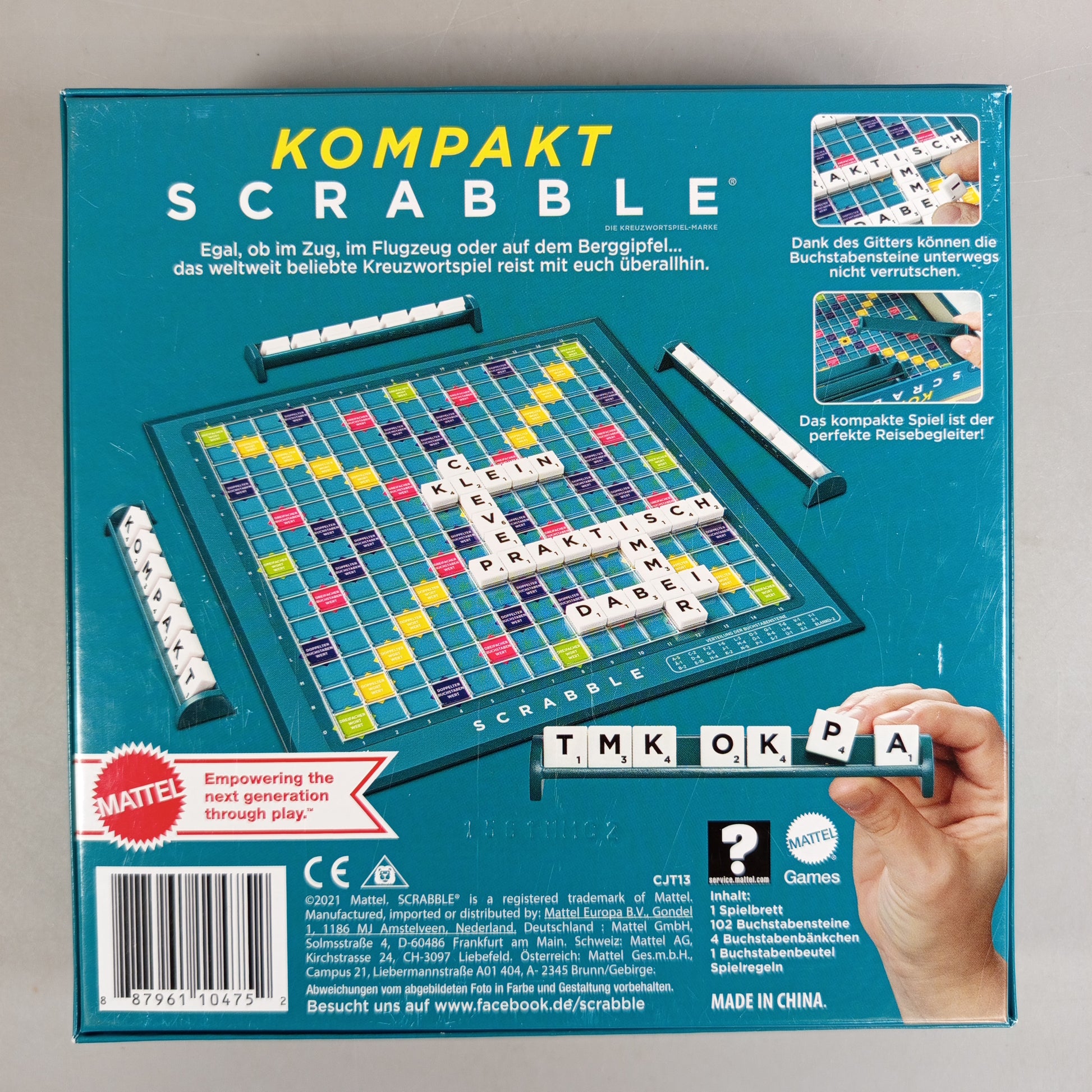 Scrabble Kompakt Brettspiel – Wortspiel Klassik, OVP