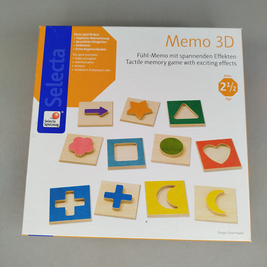 Selecta Memo 3D Tastmemory aus Holz