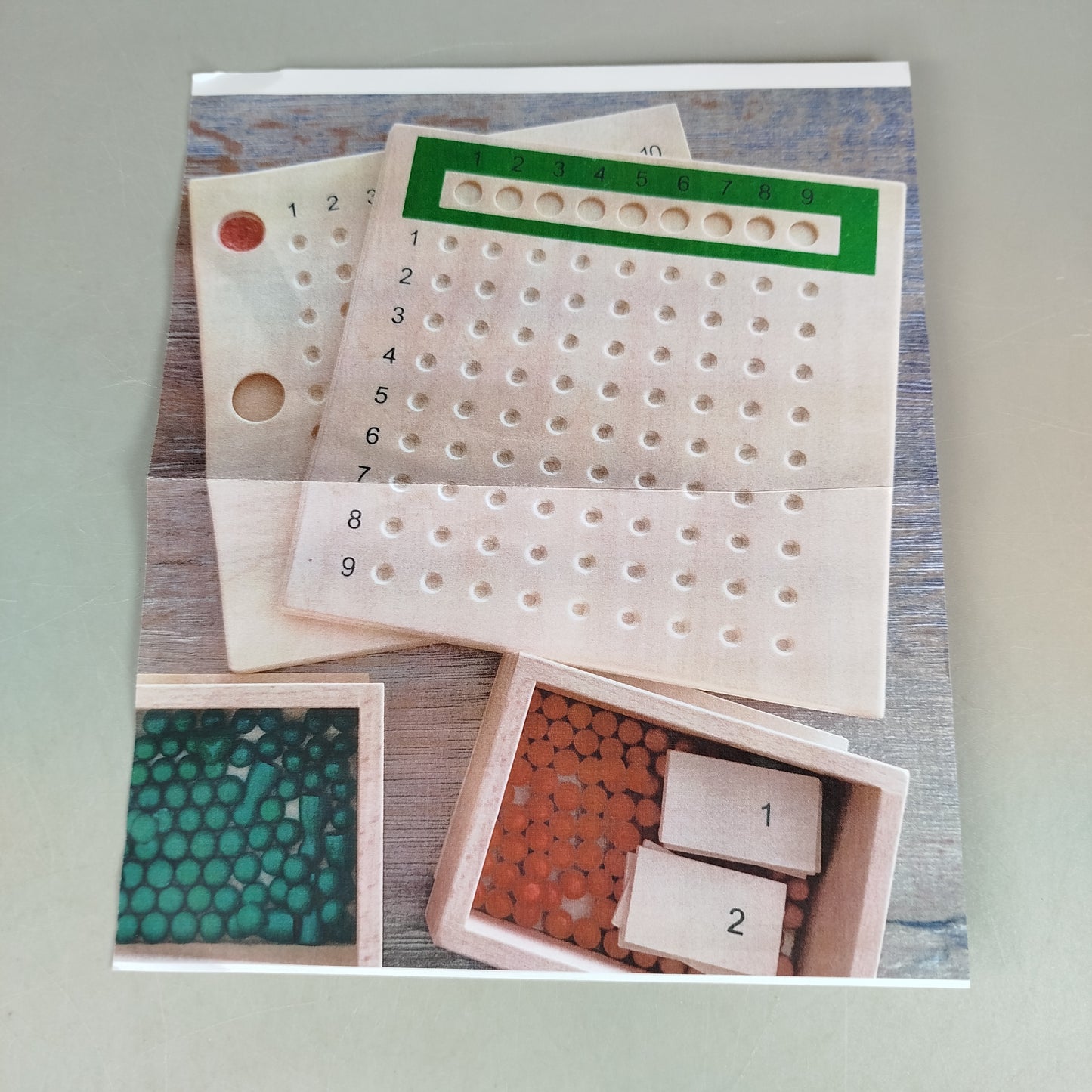 Holz Lernspiel Zahlenbrett