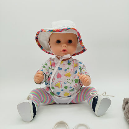 Babypuppe mit Kleidung & Zubehör
