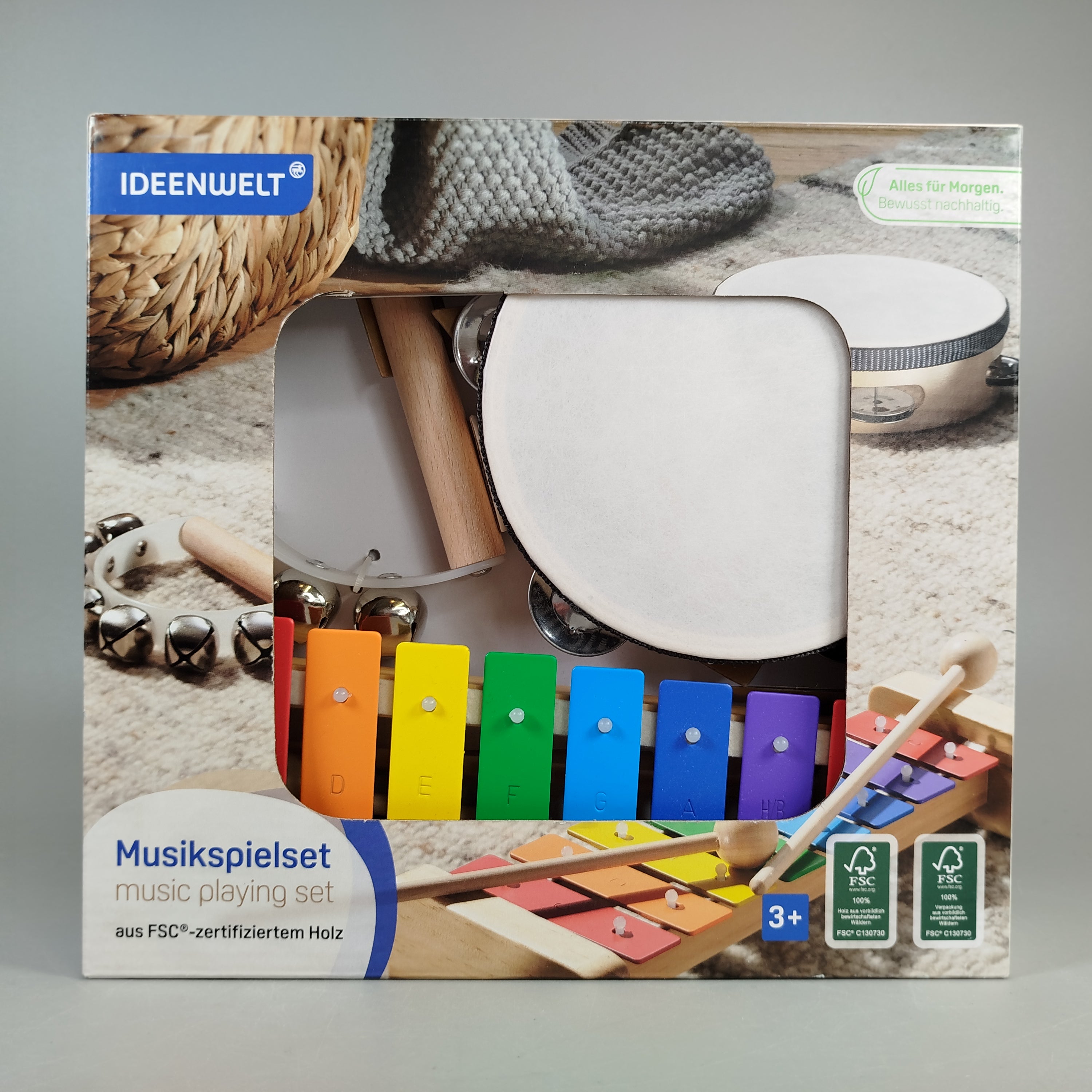 IDEENWELT Kinder Musikspielset, Xylophon & Tamburin, neu, OVP