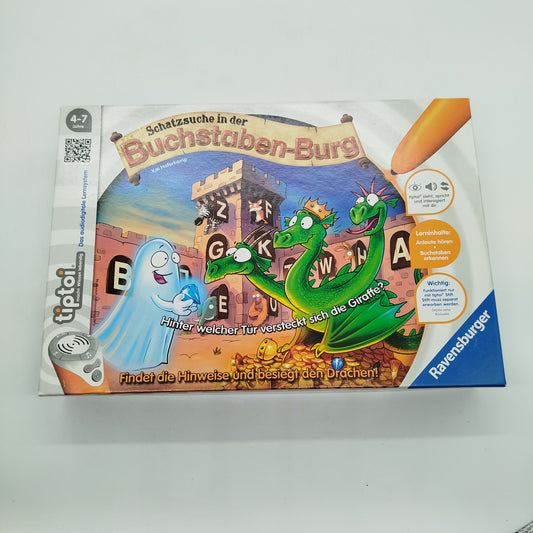 Ravensburger tiptoi Schatzsuche Buchstabenburg Brettspiel, gebraucht, ab 3 Jahre 