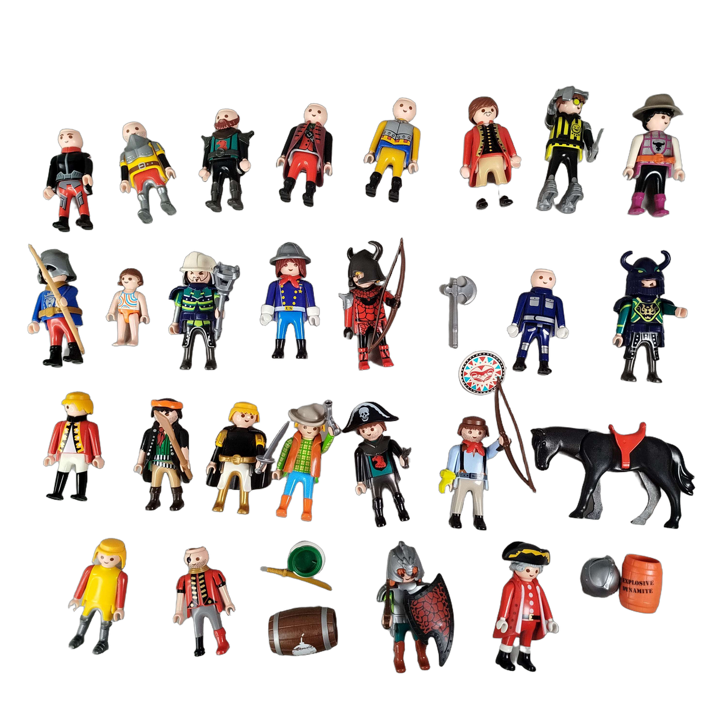 Playmobil Bundle Ritter Piraten 24x Figuren & Zubehör
