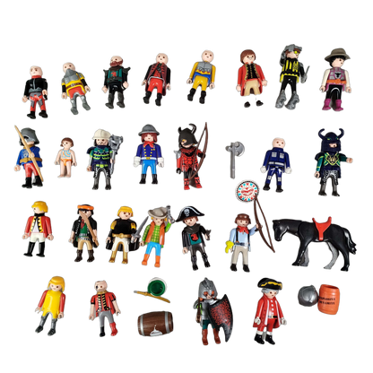 Playmobil Bundle Ritter Piraten 24x Figuren & Zubehör