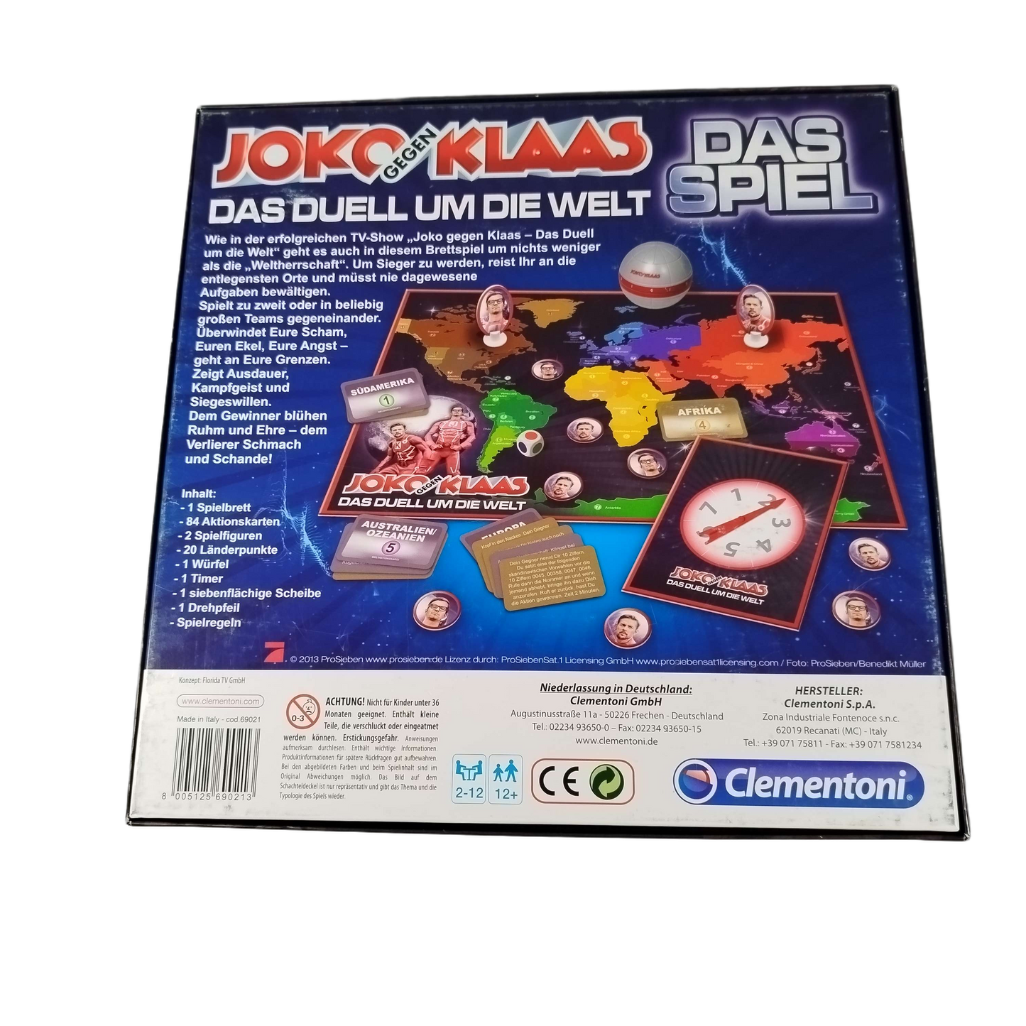 Clementoni Joko gegen Klaas 69021 Brettspiel Neuwertig