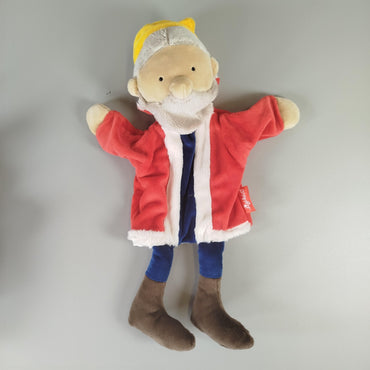  Handpuppen Set - Bär, Igel, König - 3er Set