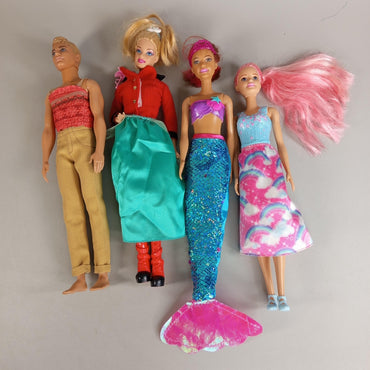 Mattel Puppen-Set – 6 Mode- & Meerjungfrauenpuppen