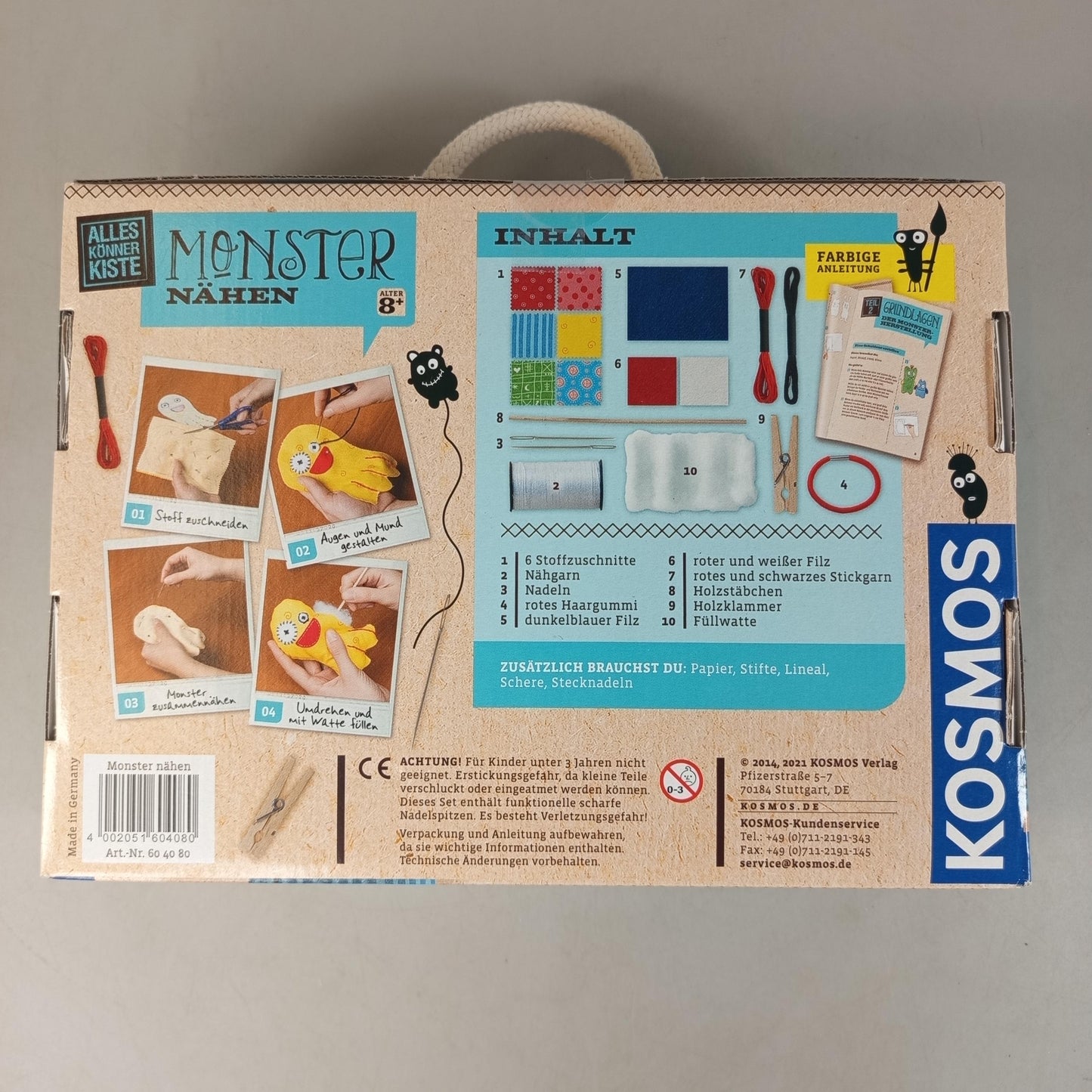 KOSMOS AllesKönnerKiste Monster 604080 Bastelset ab 6 7 8 Jahre | ✅ geprüft 