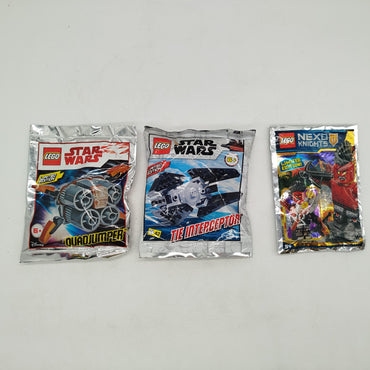 LEGO Bundle Star Wars & Nexo Knights Set von 3 Polybags Neu