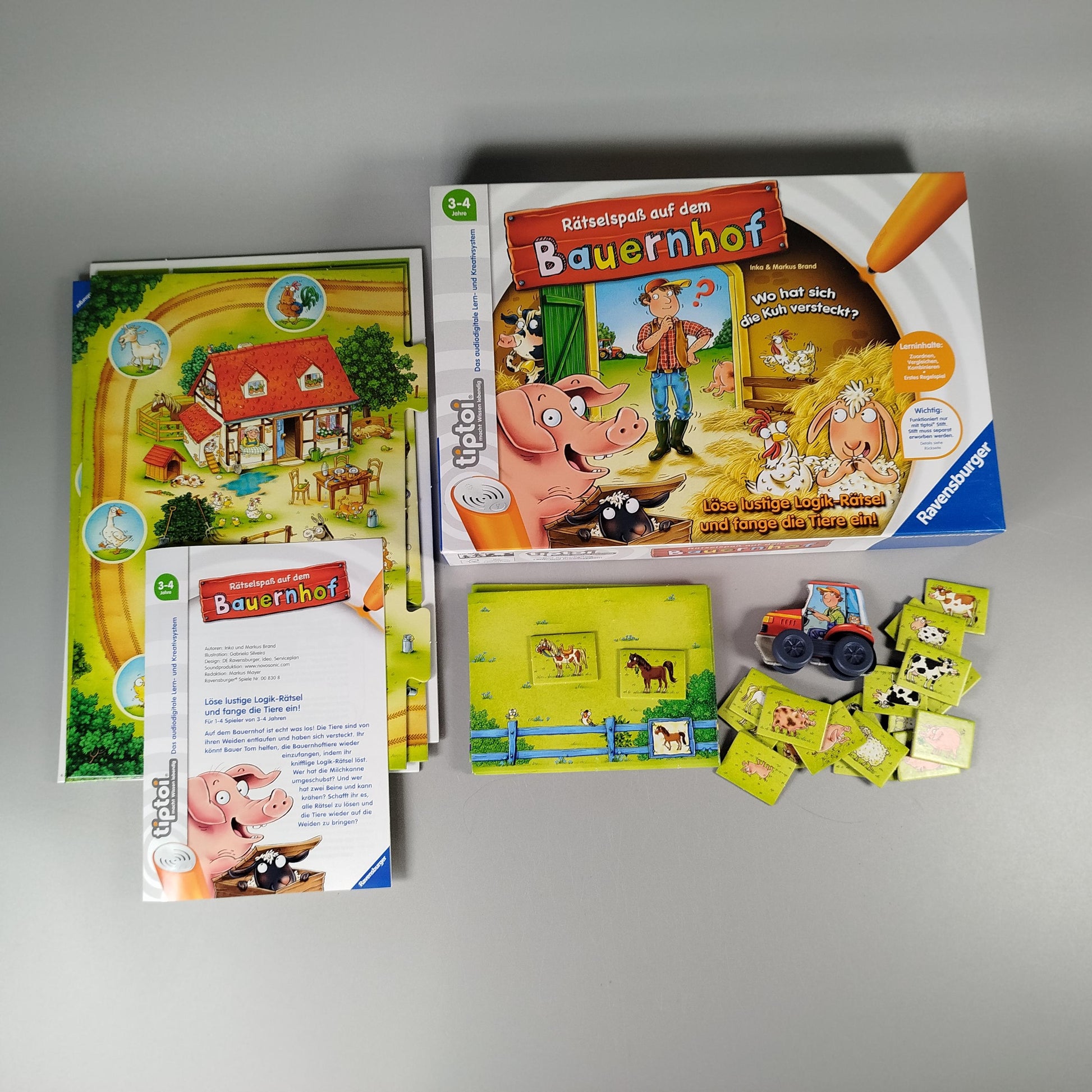 Ravensburger tiptoi Brettspiel-Set: Bauernhof & Fahrzeuge, ab 3 Jahre