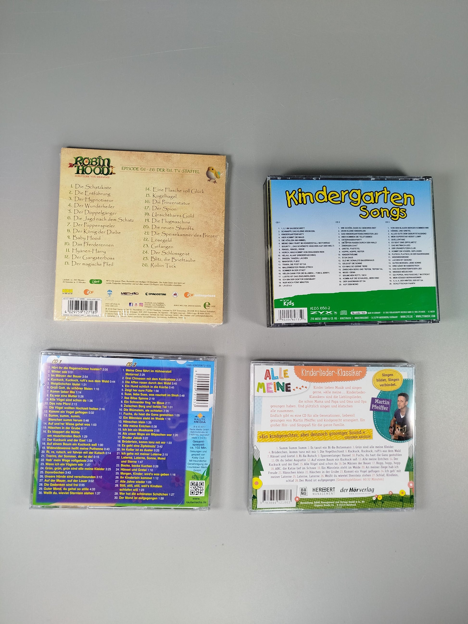 Kinder Audio CD Sammlung - Set von 4 mit Liedern und Hörspielen
