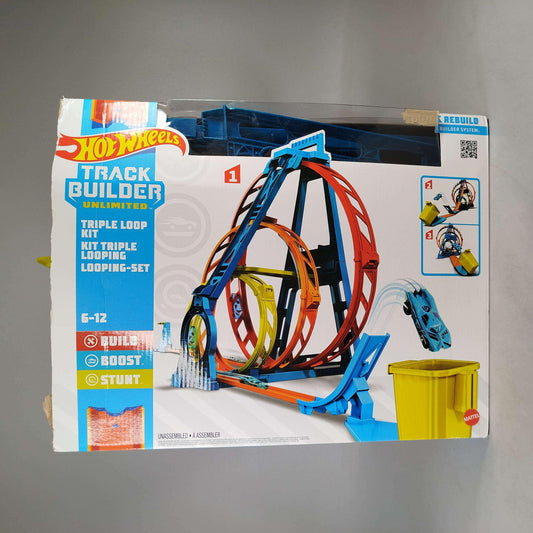 Mattel Hot Wheels Track Builder Triple Loop Kit Rennbahn