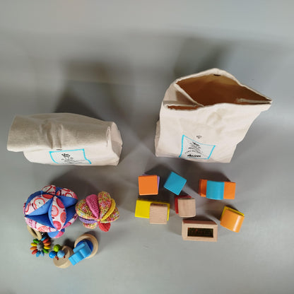 Eichhorn & HEIMESS Holzspielzeug Set – Rasseln, Bausteine & Bälle