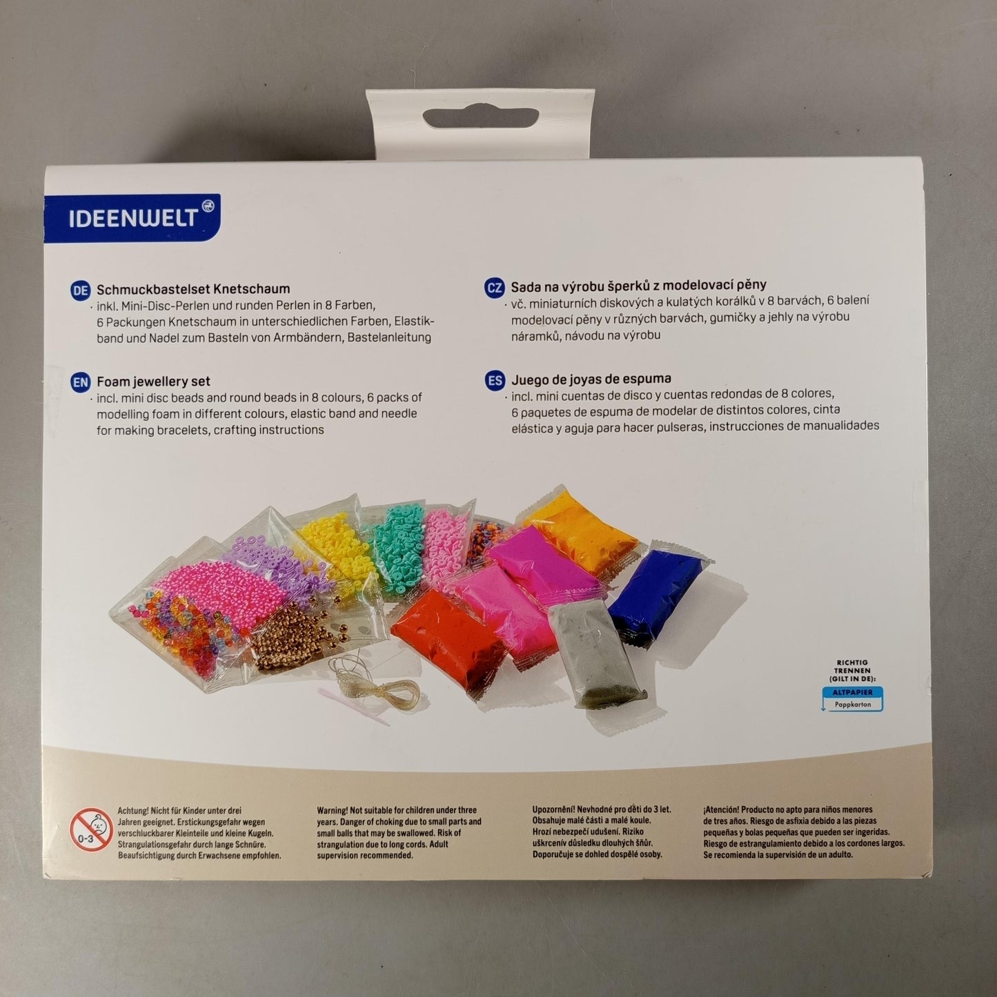 IDEENWELT Bundle Schmuckbastelset Kneteschmuck & Perlen