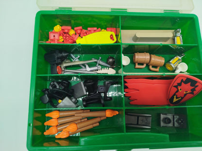Playmobil Sortierkasten Mittelalter, Ritterzubehör und Hochzeitspaar Figuren