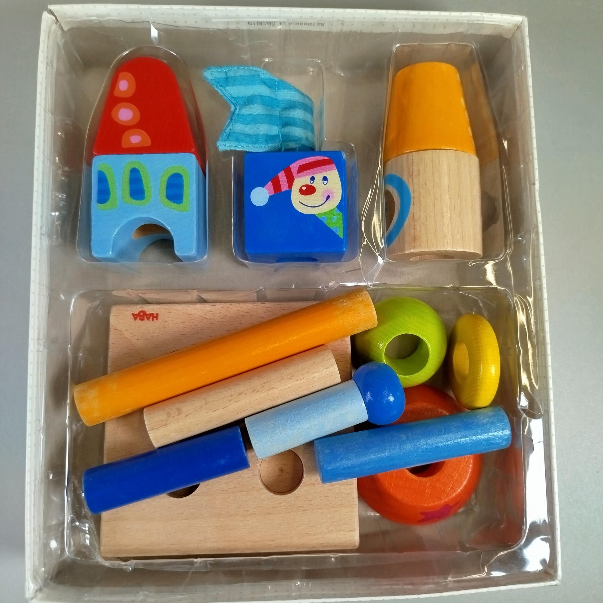 HABA Holzspielzeug Set – Farbkringel & Baumeister, gebraucht