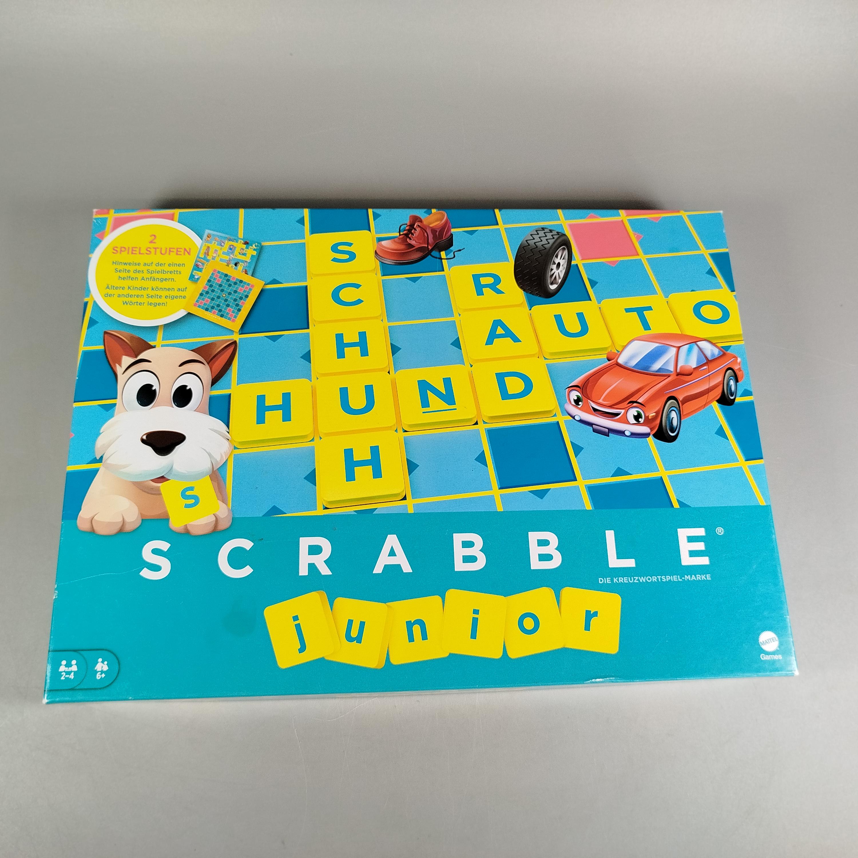 Mattel Scrabble Junior Brettspiel – deutsche Ausgabe