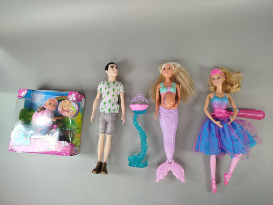 Simba, Evi Love und Mattel Puppen - Set von 4 