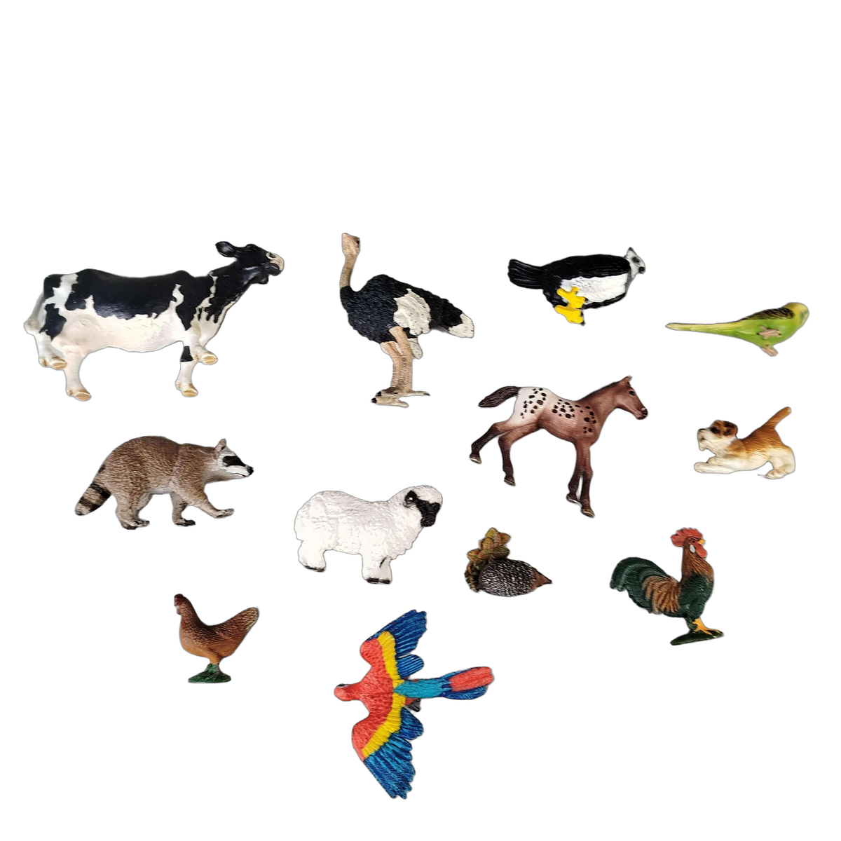 Schleich Tiere Bundle Bauernhof & Vögel 12 Teile Tierfiguren