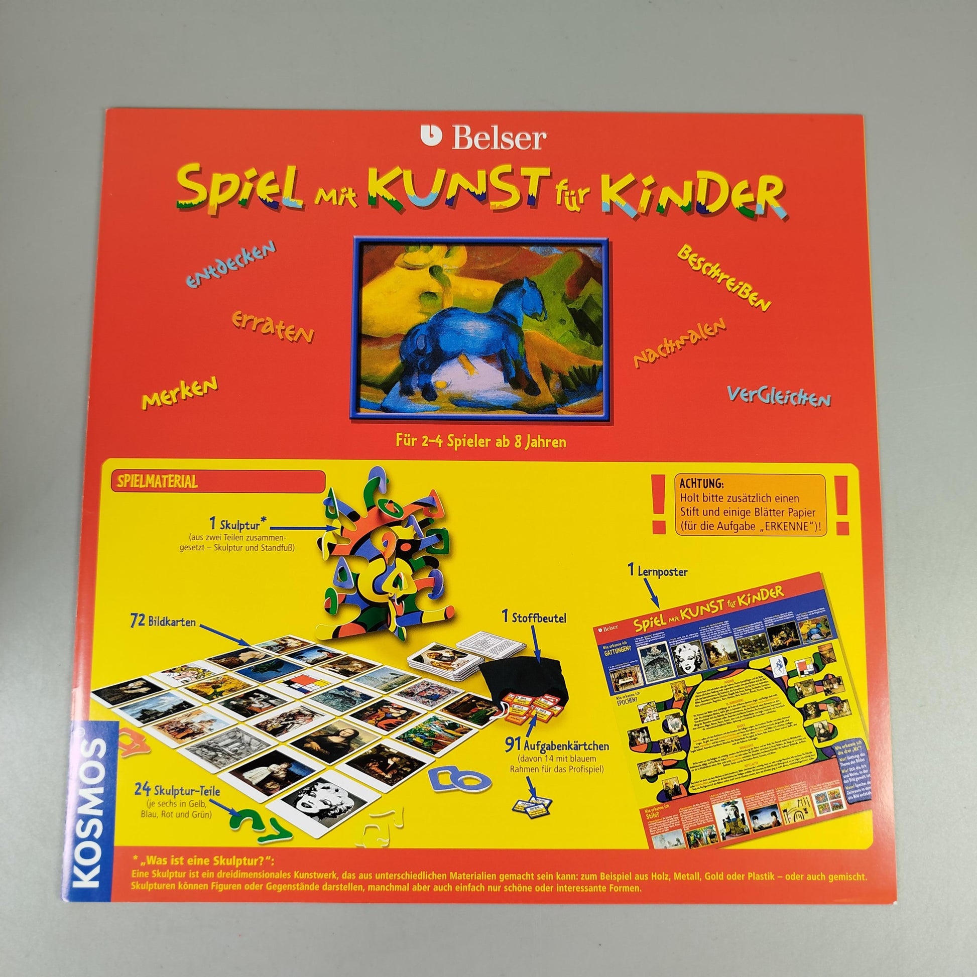 Kosmos Spiel mit Kunst für Kinder, Brettspiel, OVP