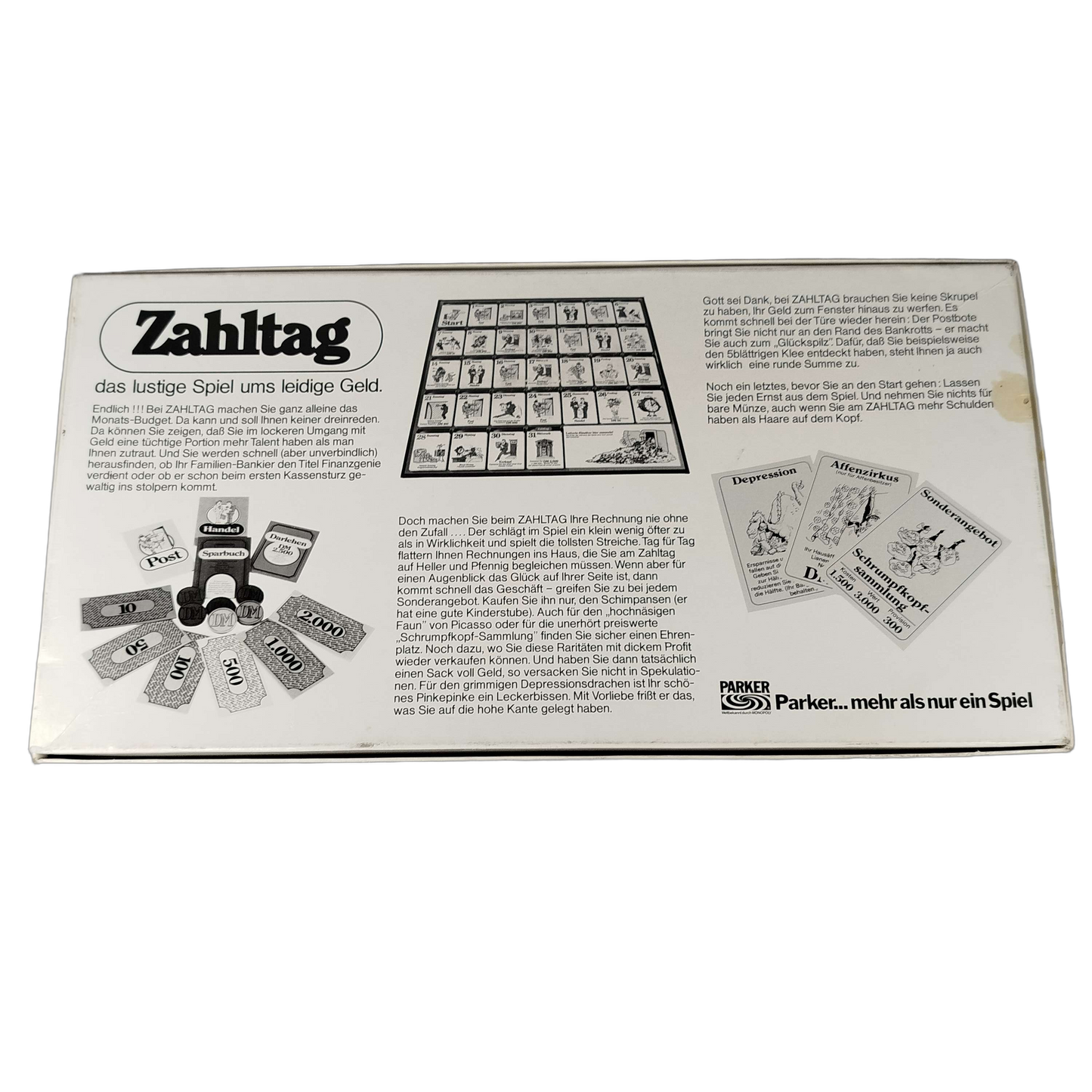 Parker Zahltag Brettspiel Familienspiel Geldspiel