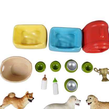 Schleich Tiere Bundle 44 Teile Hunde & Kaninchen Figuren & Zubehör