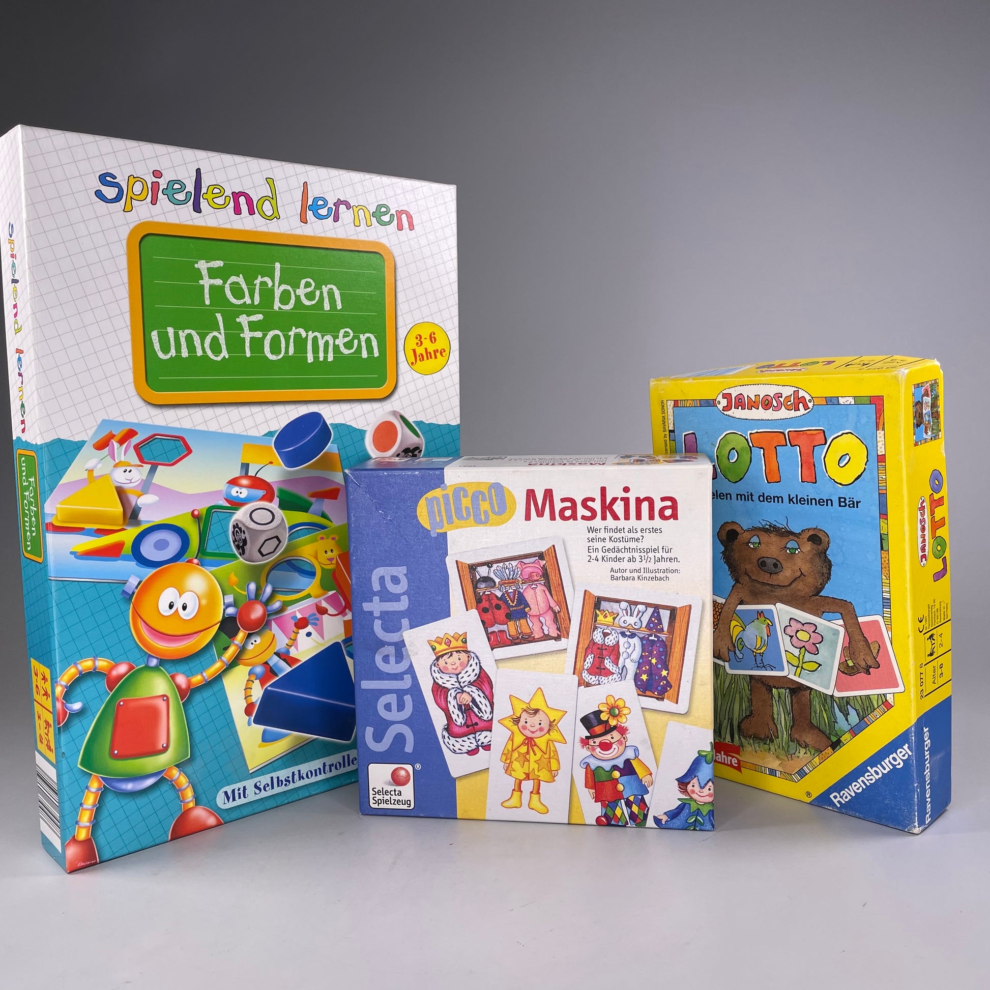 Selecta, Ravensburger Lernspiele ab 3 Jahren, Janosch Lotto, Farben und Formen